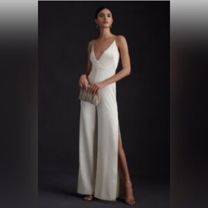ML Monique Lhuillier Doutzen V-Neck Jumpsuit